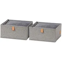 LOVE !T STORE !T Schubladenbox 30 x 30 x 15 cm 2-tlg. grau
