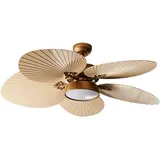 Beliani Deckenventilator mit Licht BORMEJO