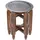 Marrakesch Orient & Mediterran Interior Halab Braun Holz 40 x 40 cm