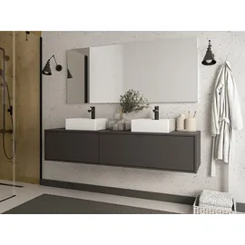 vente-unique Waschbeckenunterschrank hängend 150 x 32 cm Anthrazit