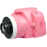 VILLCASE Kinderfotoprojektor Tragbare Kamera mit Projektor Mini-Projektor für P Kinderprojektor Fotoprojektor für Reisevideokamera Kinderkamera mit Bildschirm Plastik Rosa