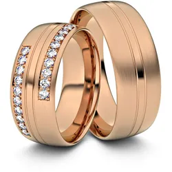 Trauringe Pforzheim 585er Rotgold - 3541