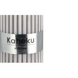 Möbel Kraft Zylinderkerze Powder Rillen 15 cm grau