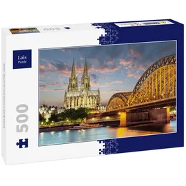 Lais Puzzle Köln Skyline mit Dom und Brücke 500 Teile
