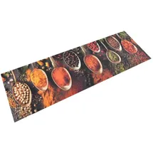 vidaXL Küchenteppich Waschbar Löffel & Gewürze 60x180 cm Samt