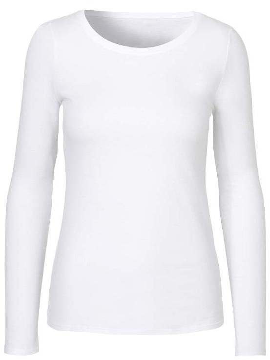 Neutral Langarmshirt Neutral Bio-Damen-Langarmshirt mit Rundhalsausschn weiß XL