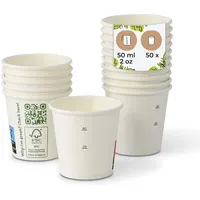 BIOZOYG Kaffeetasse Pappbecher 0,05 l Weiß 50 St.