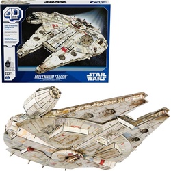 Spin Master 3D-Puzzle 4D Build - Star Wars - Millennium Falcon Raumschiff, 223 Puzzleteile bunt