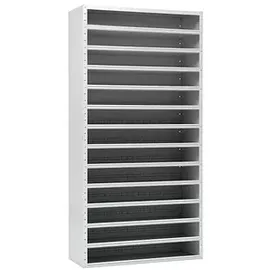 Gürkan Sortierregal - 40 cm, tief grau, 100x198x40 cm