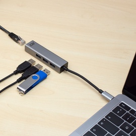 Act AC7055 USB-C 3-Ports Hub mit Ethernet