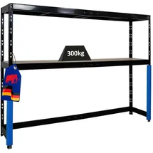 Proregal Schwerlastregal Metall 180x240x50cm Schwarz