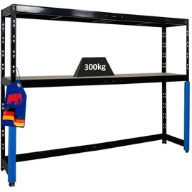 Proregal Schwerlastregal Metall 180x240x50cm Schwarz