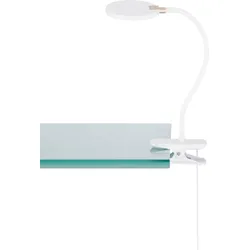 FISCHER & HONSEL LED Klemmleuchte "Luiz", weiß, H: 10,5cm, Lampen