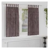 vidaXL Samtvorhänge mit Vorhängen 2 pcs Braun 175 x 140 cm Samt