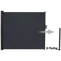LINDER EXCLUSIV Seitenmarkise 300 x 160 cm Schwarz Metall