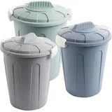 2friends Universaltonne Mülltonne Mülleimer 23L Wetterfest Futtertonne Mülltonne Deckel - Hellgrau