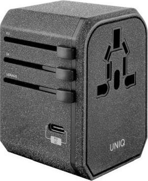 Uniq VoyagePD Black Indoor (33 W, Quick Charge 3.0), USB Ladegerät, Schwarz