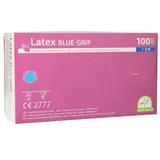 Medi-Inn+ Medi-Inn® Latex blue grip Einmalhandschuhe blau, 100 Stück, Größe M,
