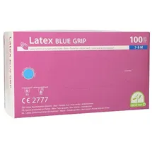 Medi-Inn+ Medi-Inn® Latex blue grip Einmalhandschuhe blau, 100 Stück, Größe M,