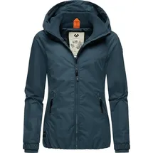 Ragwear Outdoorjacke Dizzie Wasserdichte Übergangsjacke mit großer Kapuze blau XS (34)