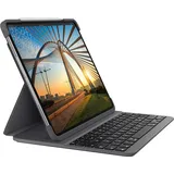 Logitech Slim Folio Pro Tastatur für iPad Pro 12,9 Zoll (3. und 4. Generation) (Modell: A1876, A1895, A1983, A2014) Skandinavisch QWERTY-Layout - Graphit [Bulk]