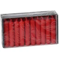 Stumpenkerzen Pyramidenkerzen 70 x Ø 14 mm 30 St. rot