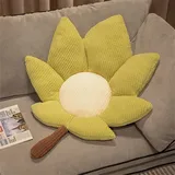 Blatt Kissen Bodenkissen, Ahornblatt-Kissen, Aesthetic Pflanze Dekokissen Sitzkissen Bürokissen Zierkissen für Schlafzimmer, Büro Geburstagsgeschenke (Hellgrün,85cm)