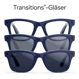 Meta Ray-Ban Meta Wayfarer (Gen 2) – Cosmic Blue glänzend, Gläser: Transitions® Saphir AI Glasses