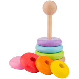 New Classic Toys - Stapelturm Regenbogen 8-teilig aus Holz