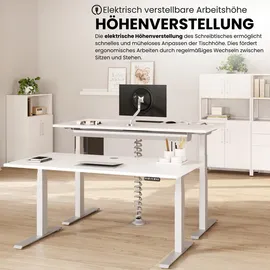 bümö Schreibtisch XDKB Eiche / Weiß