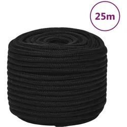 Arbeitsseil Schwarz 14 mm 25 m Polyester