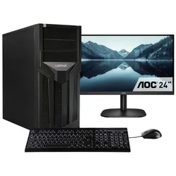 CAPTIVA Business-PC-Komplettsystem "Workstation I75-738 TFT Bundle", E (A-G), schwarz, ohne Betriebssystem, 16 GB RAM 500 GB SSD, Computer-Komplettsysteme