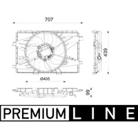 Mahle CFF 664 000P Lüfter Motorkühlung BEHR Ø: 405mm