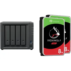 Synology DiskStation DS423+ 4 Einschübe NAS-Server Leergehäuse + 16TB (2x8TB) Seagate Ironwolf SATA 3.5" HDD Festplatte