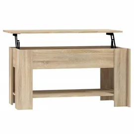 furnicato Couchtisch Höhenverstellbar Braun Eiche 101 x 49 x 52 cm