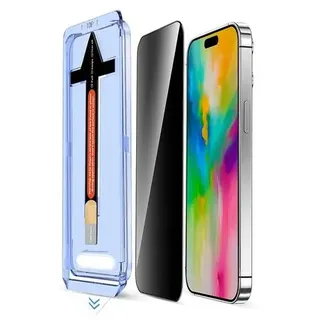 4x Anti-Spy 9H Panzerglas für iPhone 16 Pro Max Blickschutz MagixBox Staubfreie Installation echtes Tempered Glass Panzerhartglas Schutzglas