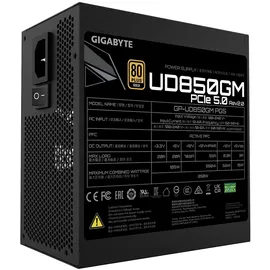 Gigabyte UD850GM PG5 V2 850W ATX Netzteil, 80+ Gold, PCIe5.1, ATX3.1 voll modular