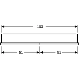 Geberit One 105 cm Aluminium eloxiert