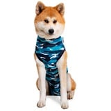 Suitical Recovery Suit Hund, L, Blau Camouflage