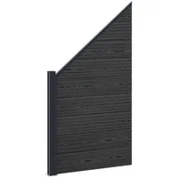 vidaXL Zaunelement WPC und Aluminium 1 x 1 m Schwarz