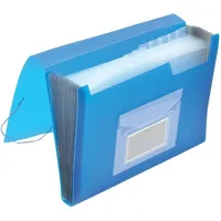 Q-Connect A4 mit Fächern und Gummiband - transparent blau