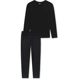 SCHIESSER Herren Schlafanzug Uncover by Pyjama, Pyjama Homewear Bequem sitzend - 13699, schwarz, 3XL