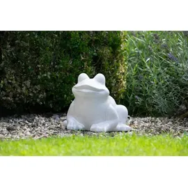 Dobar Keramik-Gartenfigur Frosch Weiß Gr. M