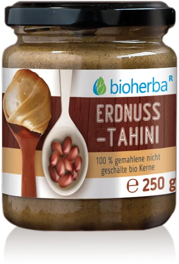 Erdnuss-Tahini 100% gemahlene, nicht geschälte Kerne 250g