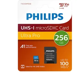 Philips microSDXC Ultra Pro 256GB Class 10 UHS-I V30 + SD-Adapter