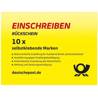 Deutsche Post 10 2,65 Einschreibenmarken selbstklebend