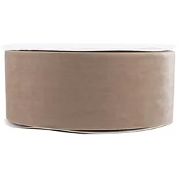 Creativery 50mm Samtband 5m Schleifenband Geschenkband Borten Stoffband Dekoband Sand Beige
