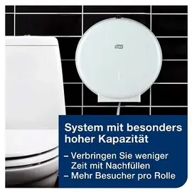 TORK Toilettenpapierspender Jumbo T1 246040 weiß Metall, 1 St.