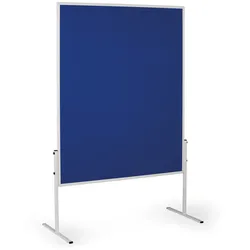 Info- und Moderationstafel, 1200 x 1500 mm, Textil, blau, nicht klappbar
