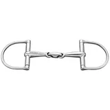 Sprenger D-Ring Gebiss doppelt gebrochen 16 mm 13,5 cm Silber/Weiß